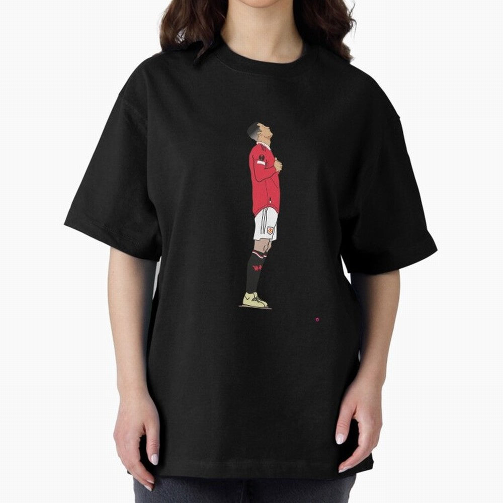Ronaldo Pose Oversized T-Shirt Join FIFA World Cup 2026 Group Stage Spirit, Driven by Portugal, Spain and Germany, Mbappe, Stadium Memories, Football Loyalty, International Chants and Championship Tradition; Made for Die Hard Supporters, Soccer