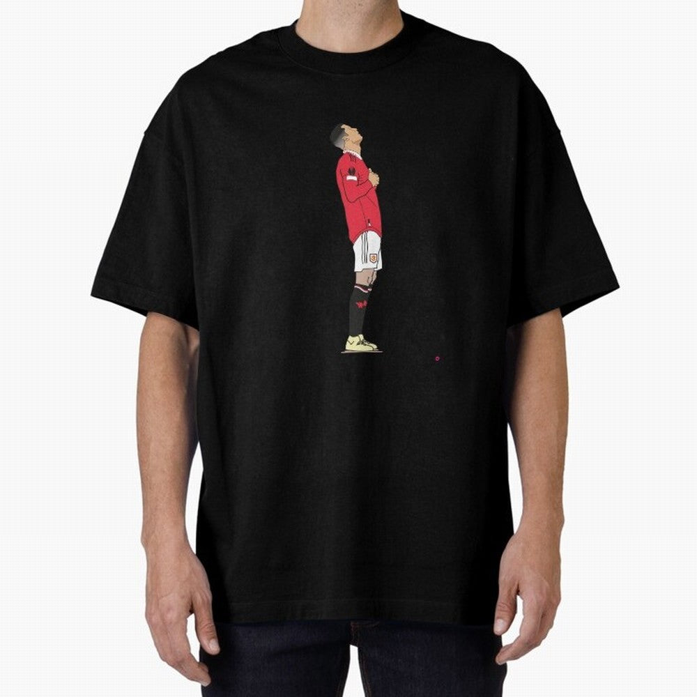 Ronaldo Pose Oversized T-Shirt Join FIFA World Cup 2026 Group Stage Spirit, Driven by Portugal, Spain and Germany, Mbappe, Stadium Memories, Football Loyalty, International Chants and Championship Tradition; Made for Die Hard Supporters, Soccer
