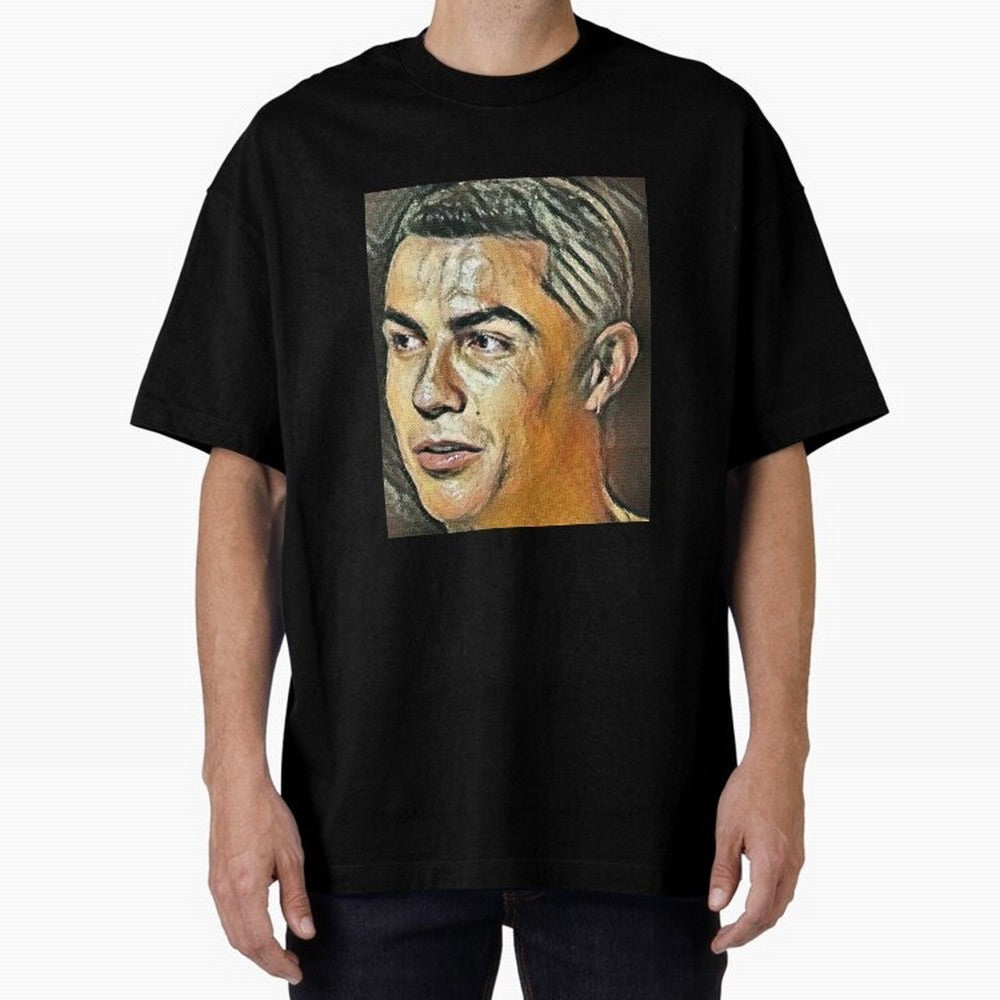 Cristiano Ronaldo Oversized T-Shirt Represent Football Lovers during FIFA World Cup 2026 USA Canada Mexico for Fans of Haaland and Brazil, Bringing Global Supporter Spirit, Legendary Goals, National Colors and Tournament Celebration; Great for