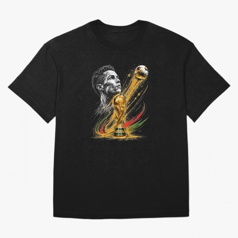 Ronaldo with World Cup Oversized T-Shirt Bring International Match Energy to FIFA World Cup 2026 Highlighting Messi and Cristiano Ronaldo, Brazil Energy, Soccer Culture, Superstar Moments, National Team Dreams and Competitive Fire; Great for Watch