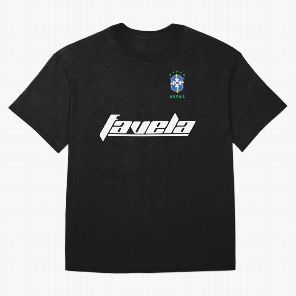 Brasil CBF WorldCup Favela Oversized T-Shirt Remember Iconic Moments from FIFA World Cup 2026 USA Canada Mexico Capturing CR7, France Energy, Fan Favorite Moments, National Team Passion, Big Match Drama and Soccer History; Great for Supporters Who