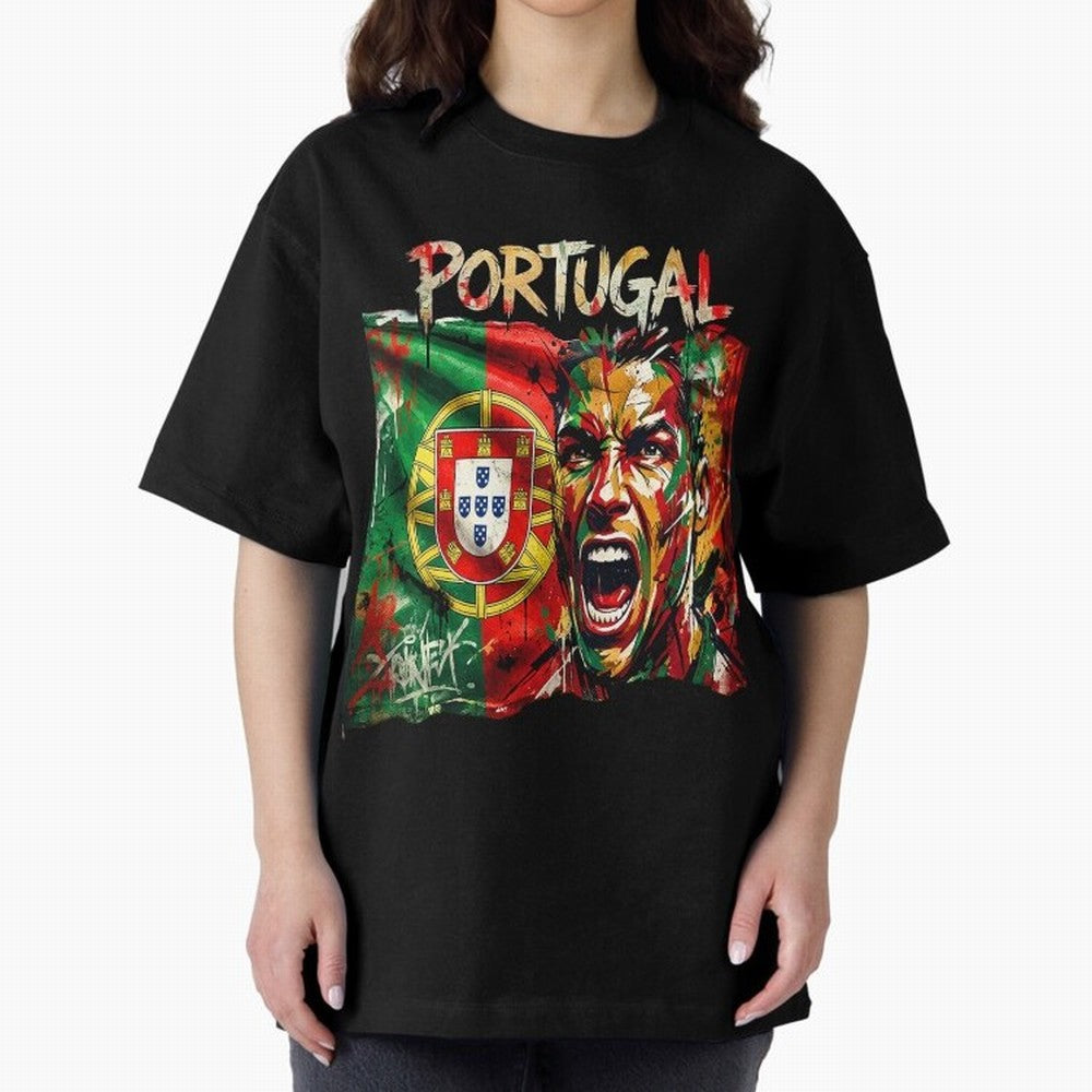 PORTUGAL FOOTBALL TEAM Oversized T-Shirt Feel International Energy from FIFA World Cup 2026 USA Canada Mexico Inspired by Messi, Germany Energy, Soccer Culture, Superstar Moments, National Team Dreams and Competitive Fire; Great for Supporters Who