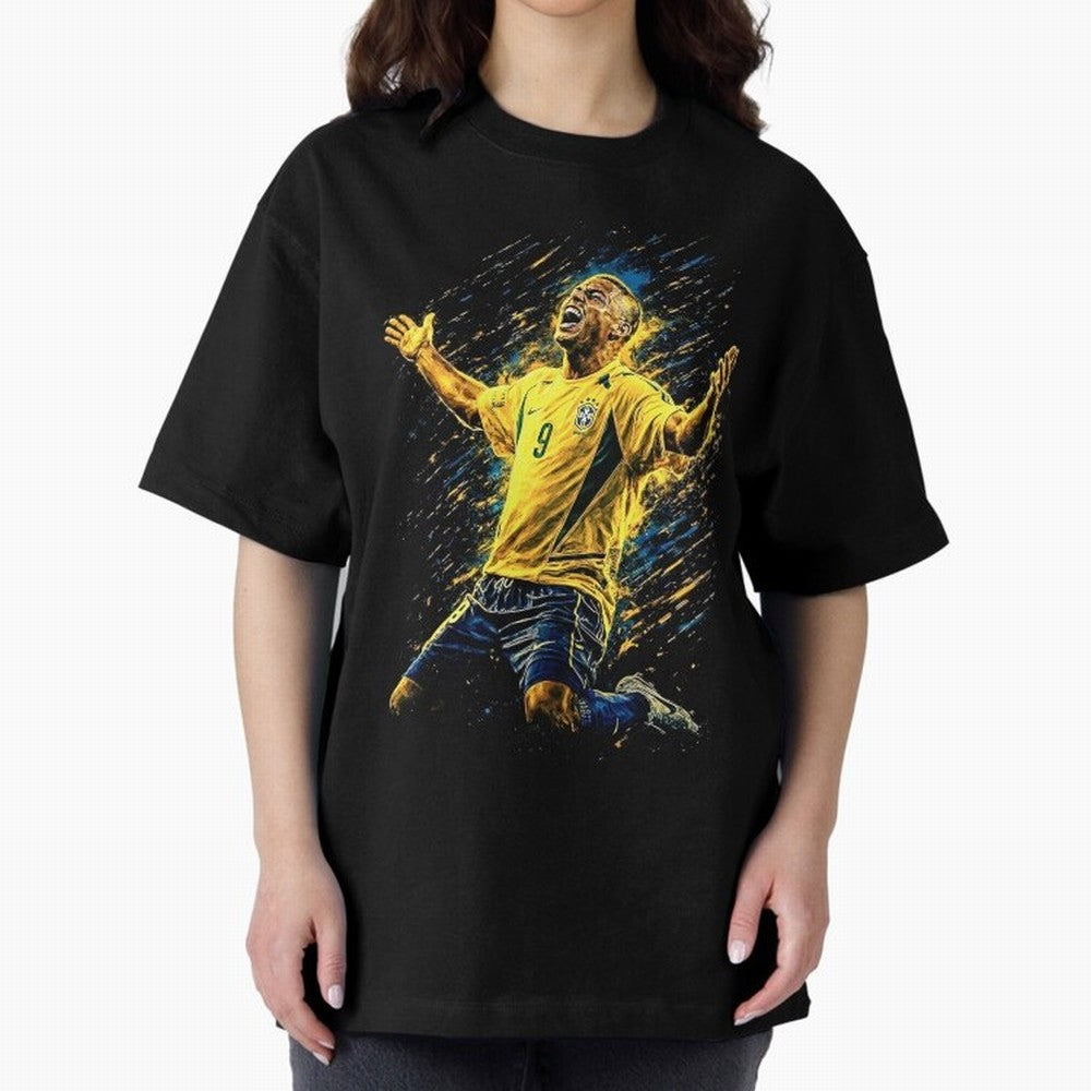 R9 Ronaldo Football Legend Oversized T-Shirt Celebrate the Biggest Stage of FIFA World Cup 2026 USA Canada Mexico Spirit, Filled with Brazil, Cristiano Ronaldo, Haaland and CR7, Football History, Final Match Energy, Crowd Noise and Once in a