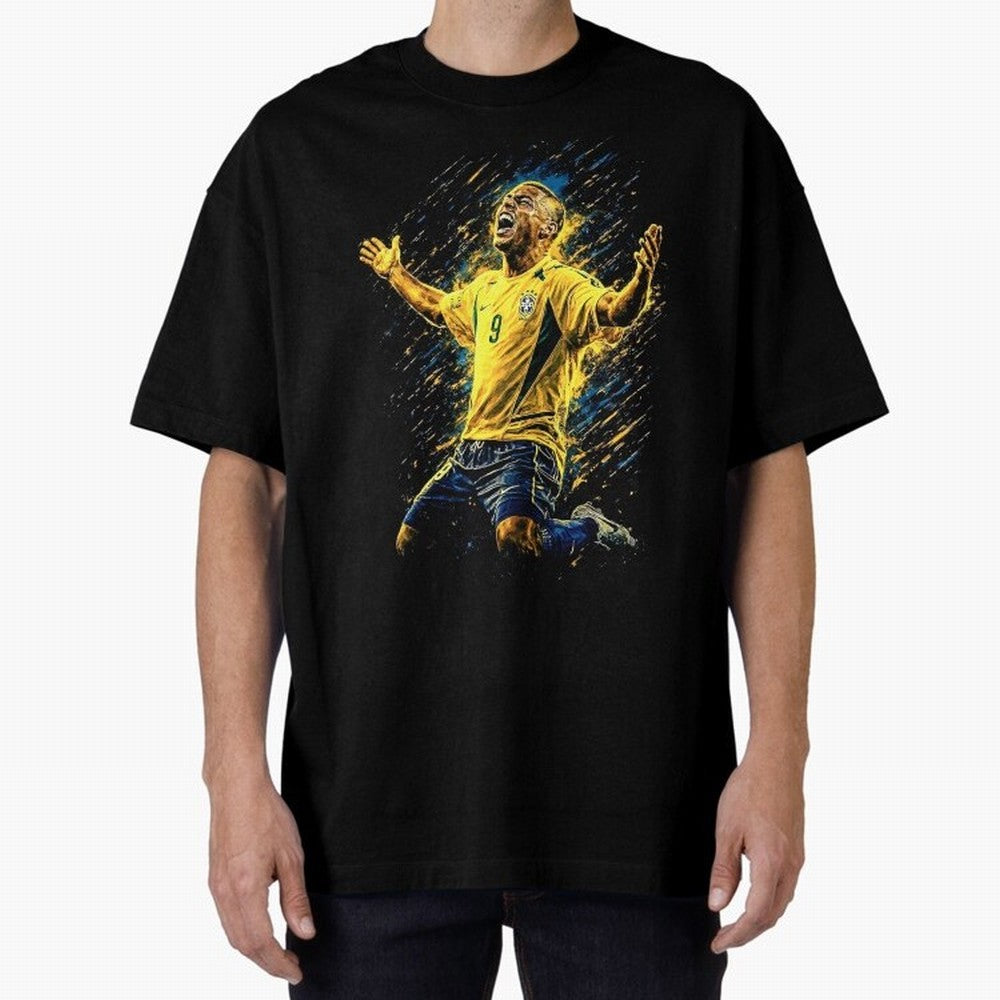 R9 Ronaldo Football Legend Oversized T-Shirt Celebrate the Biggest Stage of FIFA World Cup 2026 USA Canada Mexico Spirit, Filled with Brazil, Cristiano Ronaldo, Haaland and CR7, Football History, Final Match Energy, Crowd Noise and Once in a
