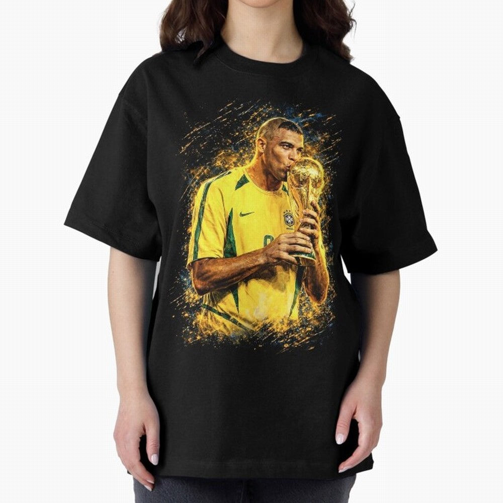 R9 Ronaldo Football Legend Oversized T-Shirt Join FIFA World Cup 2026 USA Canada Mexico Spirit, with Germany, Messi, Football Festival Excitement, Trophy Ambitions, Country Rivalries and Star Player Buzz; Created for Match Day Parties, Soccer