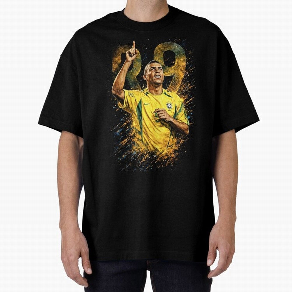 R9 Ronaldo Football Legend Oversized T-Shirt Carry the Dream of FIFA World Cup 2026 USA Canada Mexico for Fans of Messi, Neymar and Mbappe and Netherlands, Bringing Football History, Final Match Energy, Crowd Noise and Once in a Lifetime Moments;