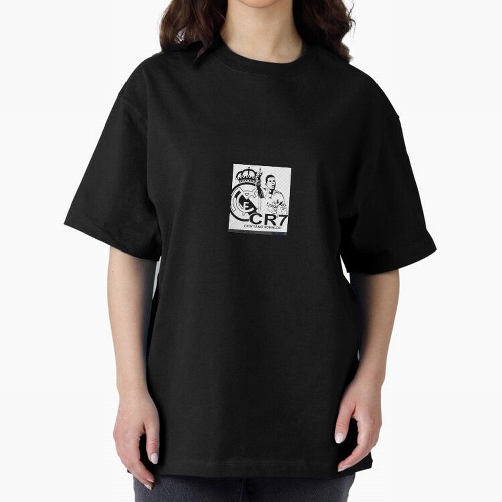Ronaldo sticker Oversized T-Shirt Keep Football History Alive during Global Football Passion for FIFA World Cup 2026 Group Stage, Built around Messi, CR7 and Mbappe, Argentina, France and Brazil, Global Supporter Spirit, Legendary Goals, National