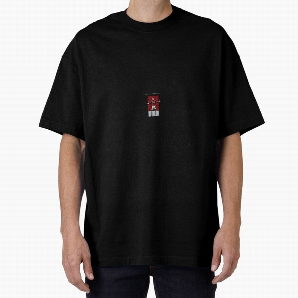 Ronaldo sticker Oversized T-Shirt Bring World Football Passion into FIFA World Cup 2026 Group Stage for Fans of Mbappe and Portugal, Bringing Champion Mindset, Group Stage Buzz, Knockout Tension and Passionate Fan Culture; Perfect for Supporters