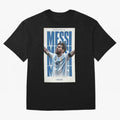 Messi Champion Graphic Oversized T-Shirt Represent Football Lovers during FIFA World Cup 2026 USA Canada Mexico for Fans of Haaland and Brazil, Bringing Global Supporter Spirit, Legendary Goals, National Colors and Tournament Celebration; Great for