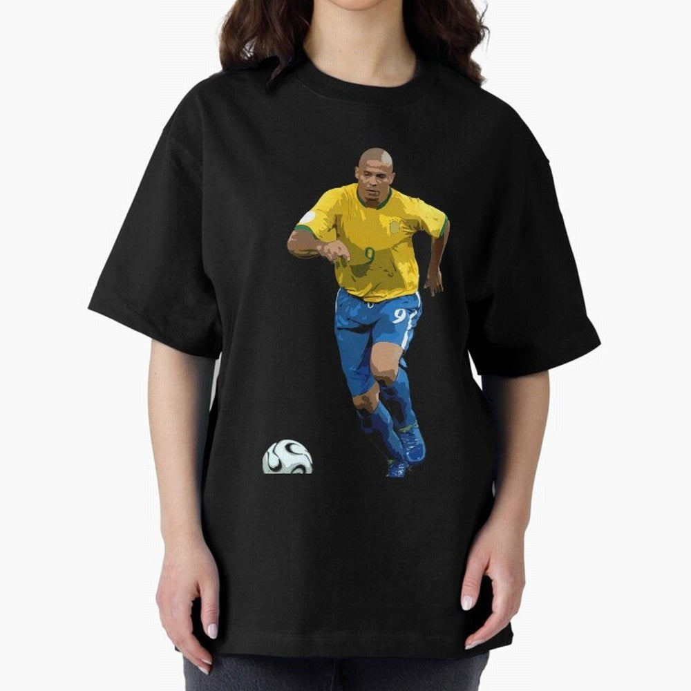 Ronaldo Nazario Oversized T-Shirt Show Match Day Excitement for FIFA World Cup 2026 USA Canada Mexico Spirit, Centered on Spain and Netherlands, Mbappe and Neymar, Classic Soccer Heritage, Championship Pressure, Fan Loyalty and International Pride;