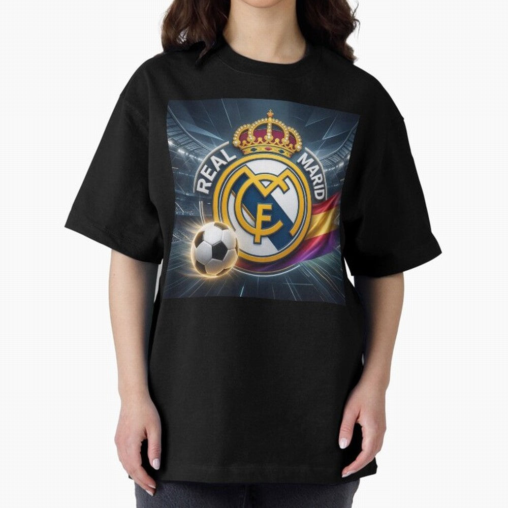 Real Madrid's ball Oversized T-Shirt Celebrate Unforgettable Nights in Match Day Hype around FIFA World Cup 2026 USA Canada Mexico, Cristiano Ronaldo, Haaland and CR7, France, Football Festival Excitement, Trophy Ambitions, Country Rivalries and