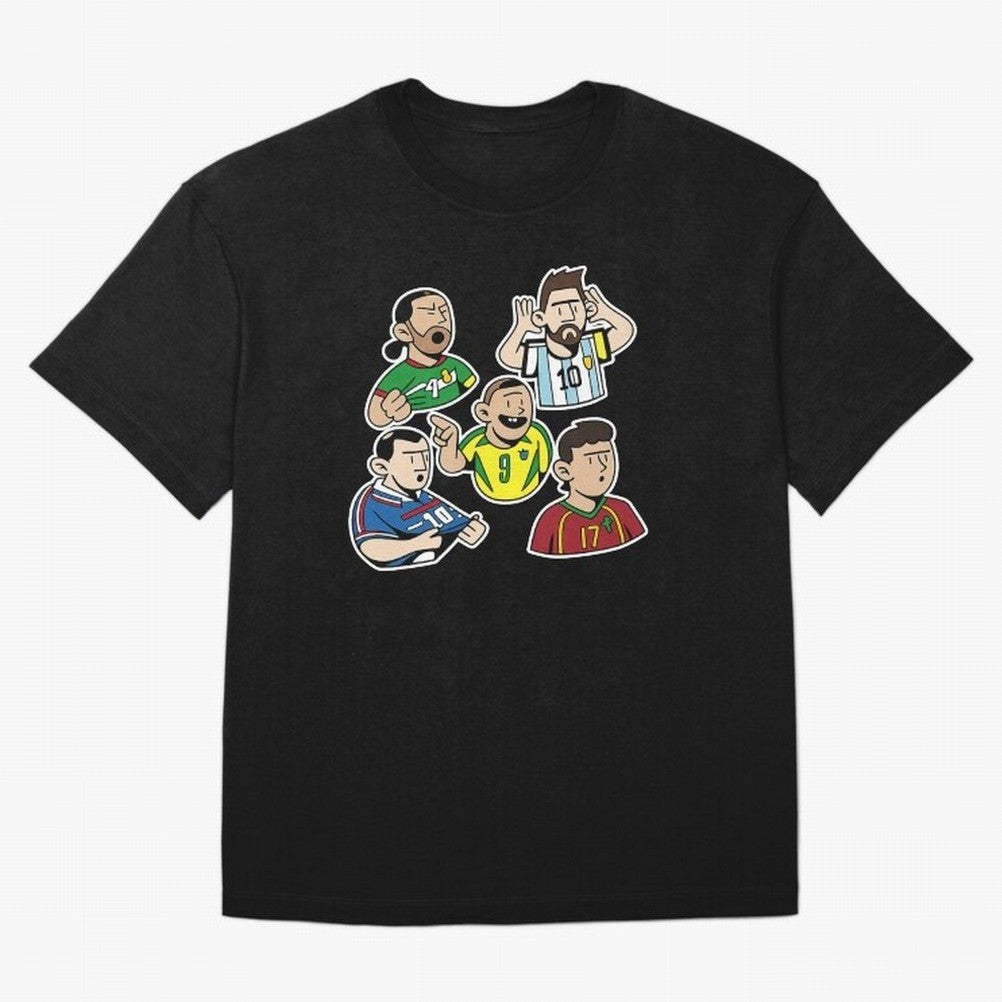 Soccer players Oversized T-Shirt Celebrate Fan Culture around Match Day Hype around FIFA World Cup 2026 Group Stage, Messi, CR7 and Mbappe, Portugal, Global Supporter Spirit, Legendary Goals, National Colors and Tournament Celebration; Made for Die