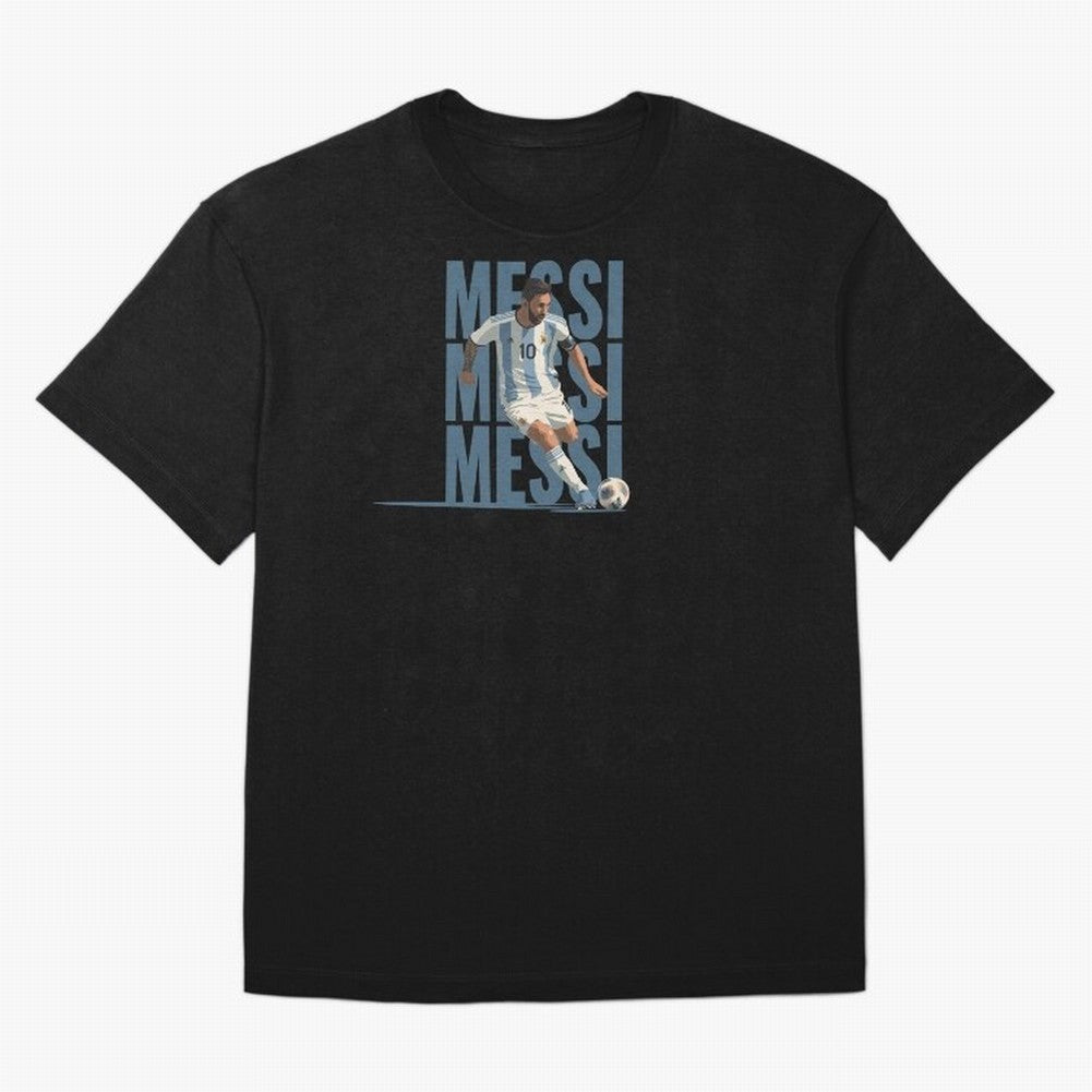 Messi in action Minimalist Graphic Oversized T-Shirt Create Global Football Passion for FIFA World Cup 2026 USA Canada Mexico, Celebrating Haaland, France, Supporter Pride, Iconic Celebrations, Legendary Names and Global Match Day Energy; Great for