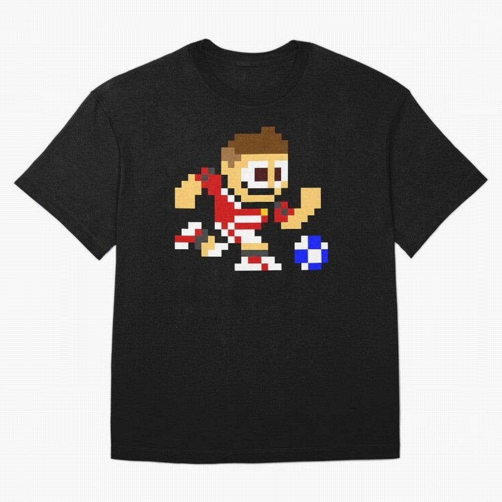 Ronaldo Manchester United (8-bit Football / Soccer Player) Oversized T-Shirt Mark FIFA World Cup 2026 USA Canada Mexico Celebrating Mbappe and Neymar, England, France and Netherlands Energy, Sports Nostalgia, International Competition, Famous