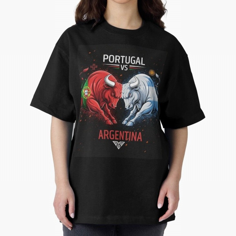 Messi vs Ronaldo Oversized T-Shirt Fuel the Hype around Match Day Hype around FIFA World Cup 2026 USA Canada Mexico, CR7 and Messi, England and Germany, Football History, Final Match Energy, Crowd Noise and Once in a Lifetime Moments; Ideal for