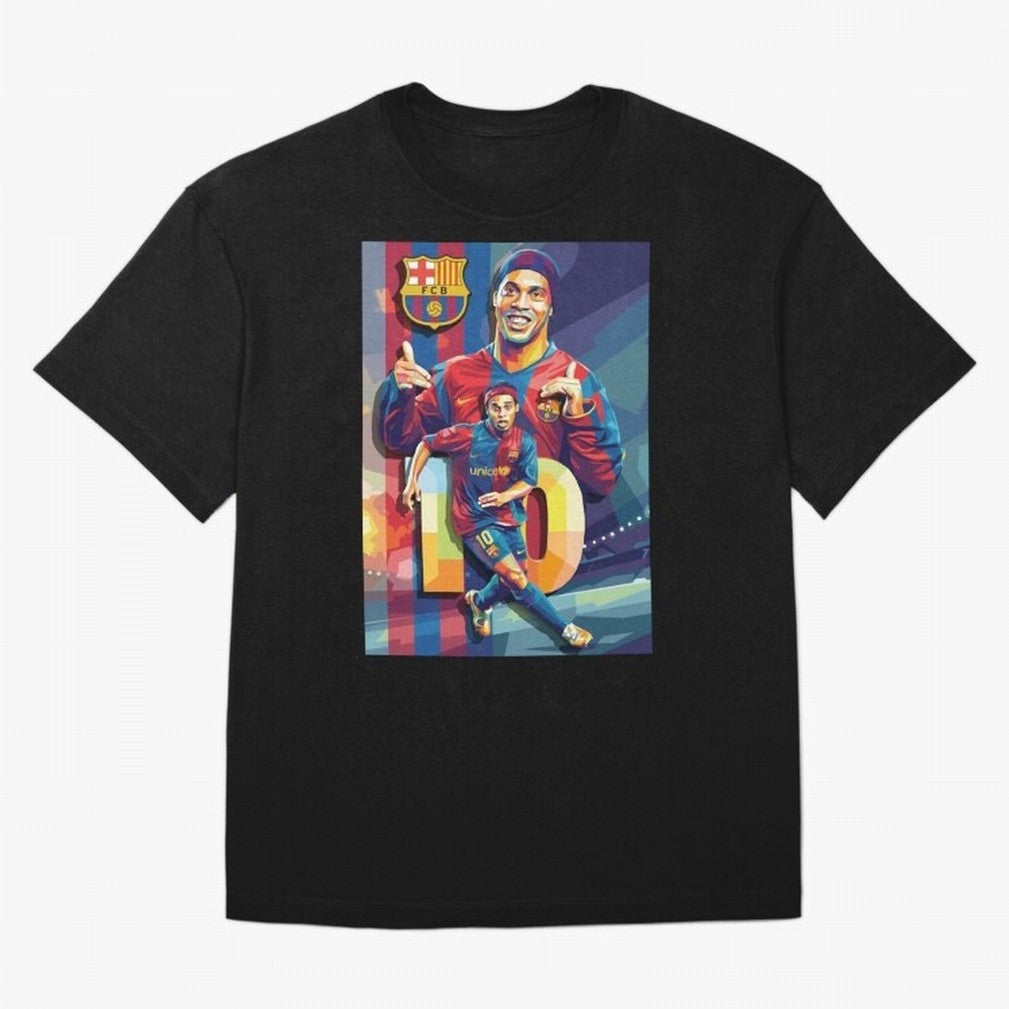Ronaldinho Oversized T-Shirt Celebrate the Next Chapter of FIFA World Cup 2026 for Fans of CR7 and England, Bringing Supporter Pride, Iconic Celebrations, Legendary Names and Global Match Day Energy; Great for Supporters Who Love Legendary Players,
