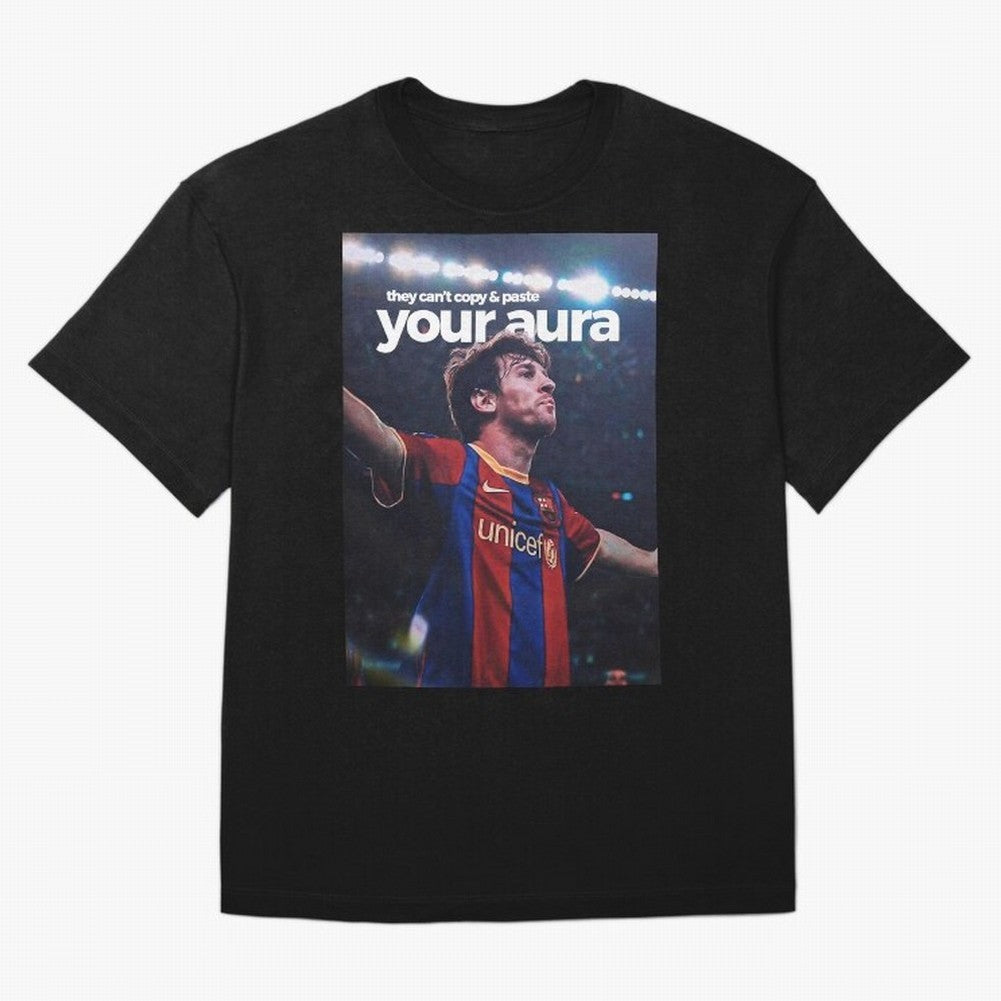 Lionel Messi - They can't copy & paste your aura Oversized T-Shirt Honor the Beautiful Game during FIFA World Cup 2026 Group Stage Spirit, with Argentina and Brazil, Cristiano Ronaldo, Haaland and CR7, Match Day Excitement, Supporter Culture,