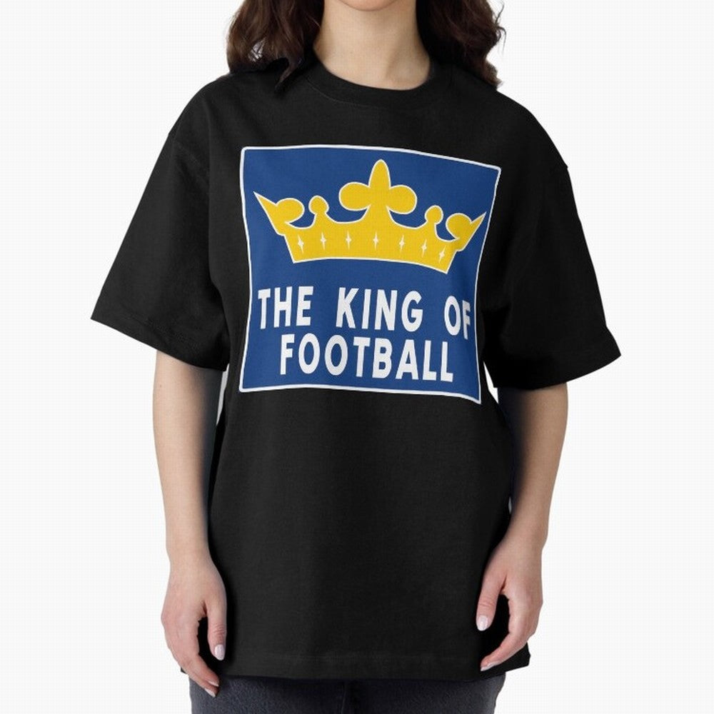 The King of Football Oversized T-Shirt Bring Global Tournament Vibes to Match Day Hype around FIFA World Cup 2026 Group Stage, Cristiano Ronaldo, Haaland and CR7, Argentina, Sports Nostalgia, International Competition, Famous Players and