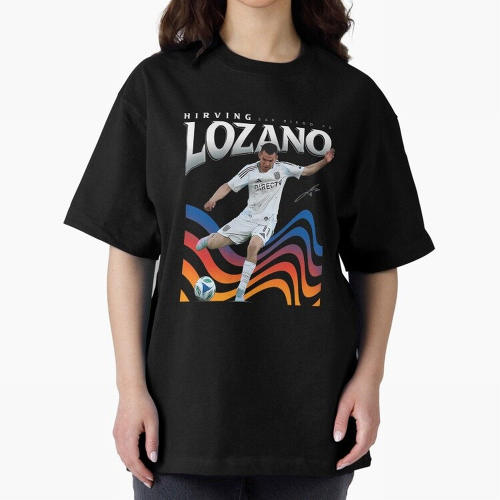 Hirving Lozano San Diego Oversized T-Shirt Carry the Dream of Global Football Passion for FIFA World Cup 2026 Group Stage, Filled with CR7, Spain, Global Supporter Spirit, Legendary Goals, National Colors and Tournament Celebration; Made for