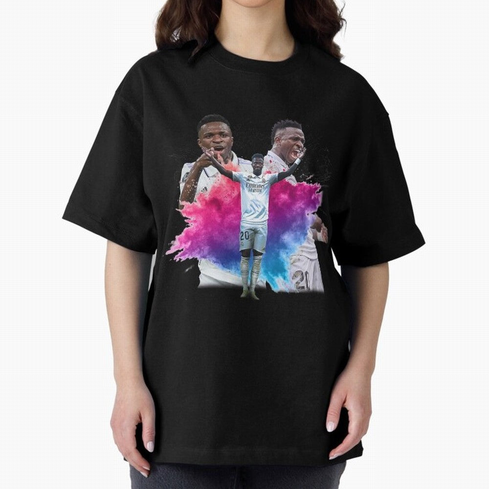 Fanart Vinicius Junior Merch Oversized T-Shirt Upgrade the FIFA World Cup 2026 Journey through Neymar Highlights, Netherlands Pride, Stadium Memories, Football Loyalty, International Chants and Championship Tradition; Built for Supporters Chasing