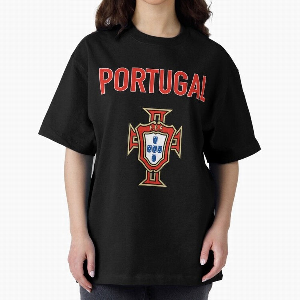 Portugal Oversized T-Shirt Step into the FIFA World Cup 2026 Group Stage Journey through CR7 Highlights, England Pride, Championship Spirit, Famous Goals, Roaring Crowds and International Football Unity; Ideal for Fans Who Follow Messi, Cristiano