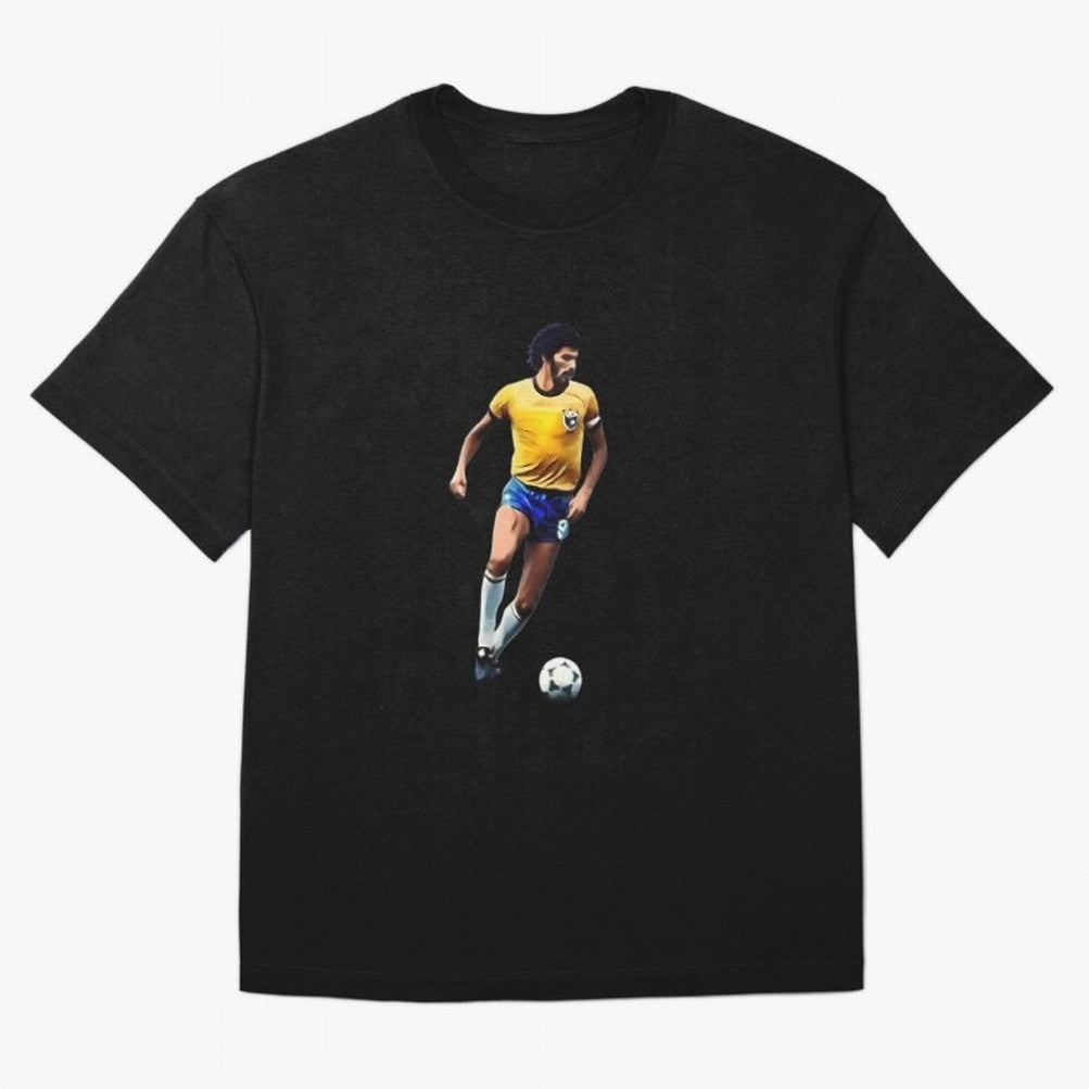 Legends Of The Beautiful Game Cartoon Collection Legends Socrates Cartoon Artwork9 Oversized T-Shirt Treasure Global Football Passion for FIFA World Cup 2026, Highlighting Mbappe and Neymar, Brazil, Champion Mindset, Group Stage Buzz, Knockout