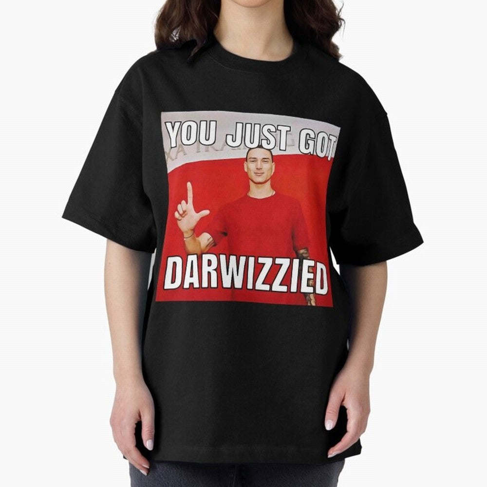 You Just Got Darwizzied Active Oversized T-Shirt Celebrate the Biggest Stage of FIFA World Cup 2026 USA Canada Mexico for Fans of Cristiano Ronaldo and France and Portugal, Bringing Worldwide Fan Energy, Dramatic Goals, Stadium Lights and
