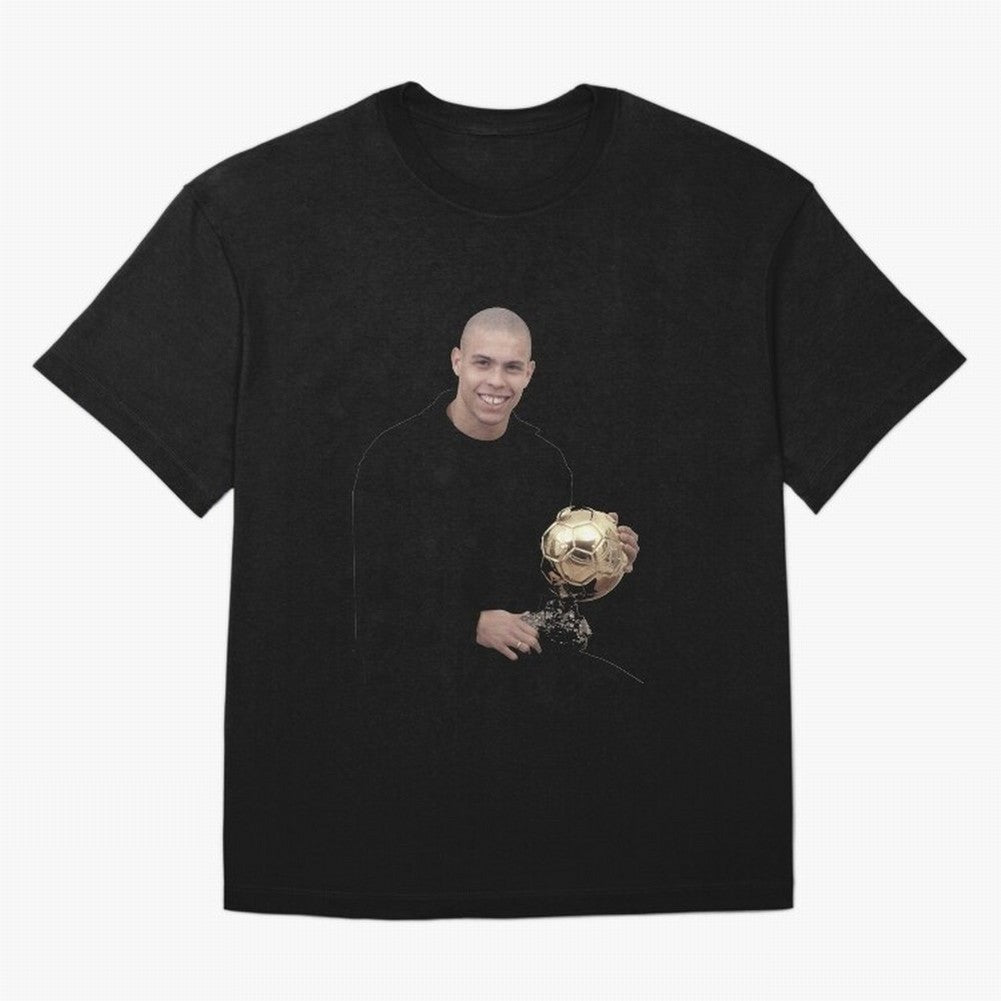 Ronaldo Iconic Ballon d¡¯Or Football Art Oversized T-Shirt Remember FIFA World Cup 2026 Group Stage for Fans of Messi and Cristiano Ronaldo and England, France and Netherlands, Bringing Retro Football Energy, Iconic Rivalries, Trophy Chase Drama