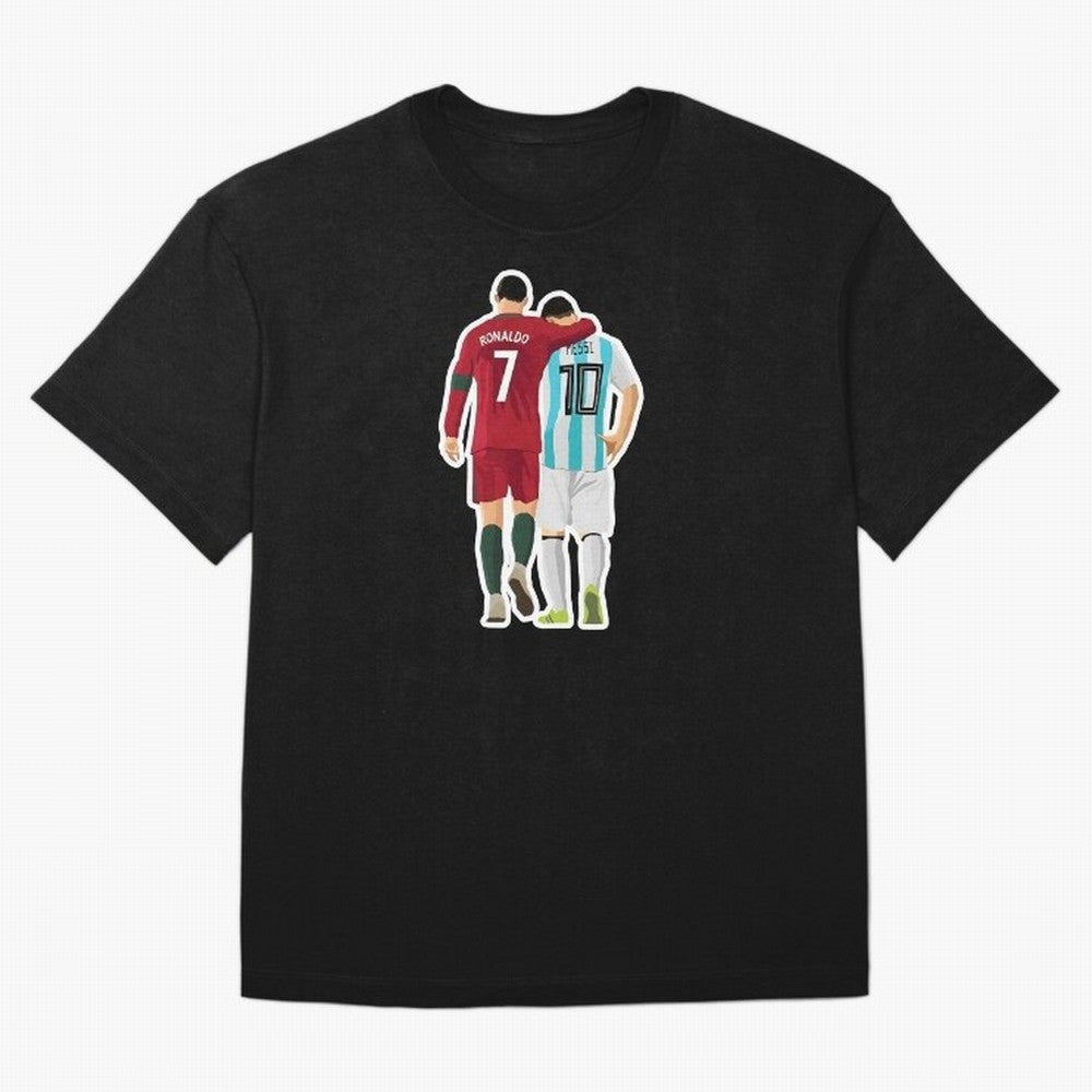 Ronaldo & Messi Oversized T-Shirt Get Ready for the FIFA World Cup 2026 USA Canada Mexico Journey through Haaland and Mbappe Highlights, France and Portugal Pride, Classic Soccer Heritage, Championship Pressure, Fan Loyalty and International Pride;