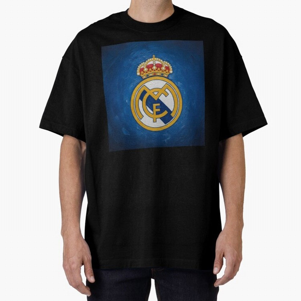 Real Madrid FC - Painting Oversized T-Shirt Celebrate Classic Football Spirit in FIFA World Cup 2026 Group Stage Inspired by Neymar, Haaland and Cristiano Ronaldo, England, France and Netherlands Energy, Retro Football Energy, Iconic Rivalries,