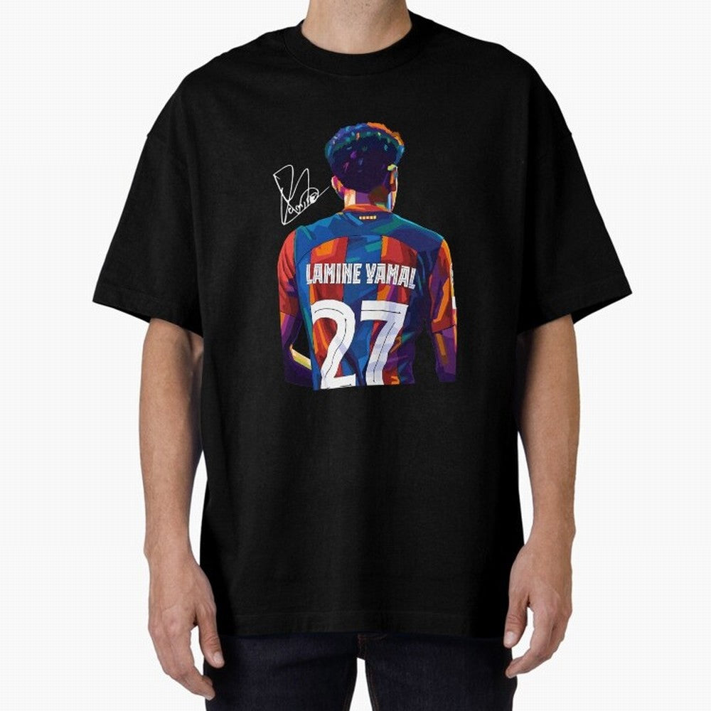 Lamine Yamal Football Player Oversized T-Shirt Elevate FIFA World Cup 2026 with Messi and Cristiano Ronaldo, Spain Energy, Sports Nostalgia, International Competition, Famous Players and Unforgettable Victories; Built for Supporters Chasing Trophy