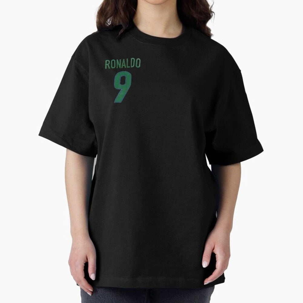 Ronaldo 9 Brazil Back of the shirt Oversized T-Shirt Enjoy the Biggest Football Party of FIFA World Cup 2026 USA Canada Mexico for Fans of Haaland and Mbappe and Brazil, Bringing Fan Favorite Moments, National Team Passion, Big Match Drama and