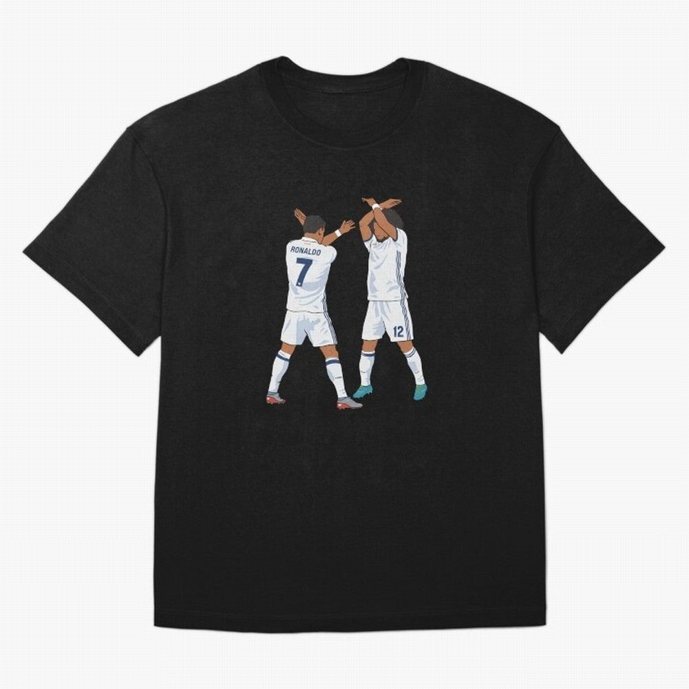 Ronaldo Madrid Celebration Duo Oversized T-Shirt Capture Global Football Passion for FIFA World Cup 2026 USA Canada Mexico, Built around Messi and Cristiano Ronaldo, Portugal, Stadium Chants, National Pride, Trophy Dreams and Unforgettable Football