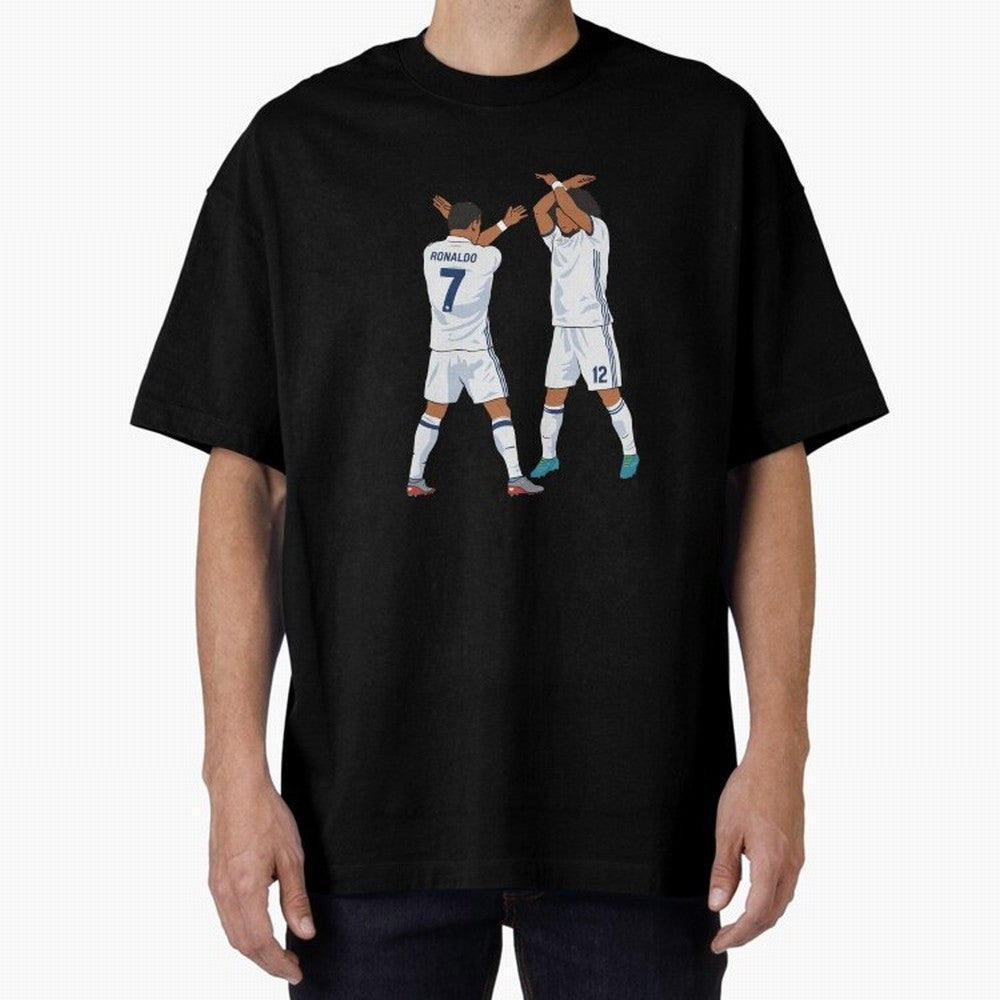 Ronaldo Madrid Celebration Duo Oversized T-Shirt Capture Global Football Passion for FIFA World Cup 2026 USA Canada Mexico, Built around Messi and Cristiano Ronaldo, Portugal, Stadium Chants, National Pride, Trophy Dreams and Unforgettable Football