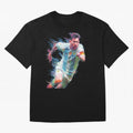 Messi in action Graphic Paint poster design Oversized T-Shirt Celebrate FIFA World Cup 2026 Group Stage for Fans of Mbappe and Neymar and Brazil, Bringing Soccer Culture, Superstar Moments, National Team Dreams and Competitive Fire; Great for