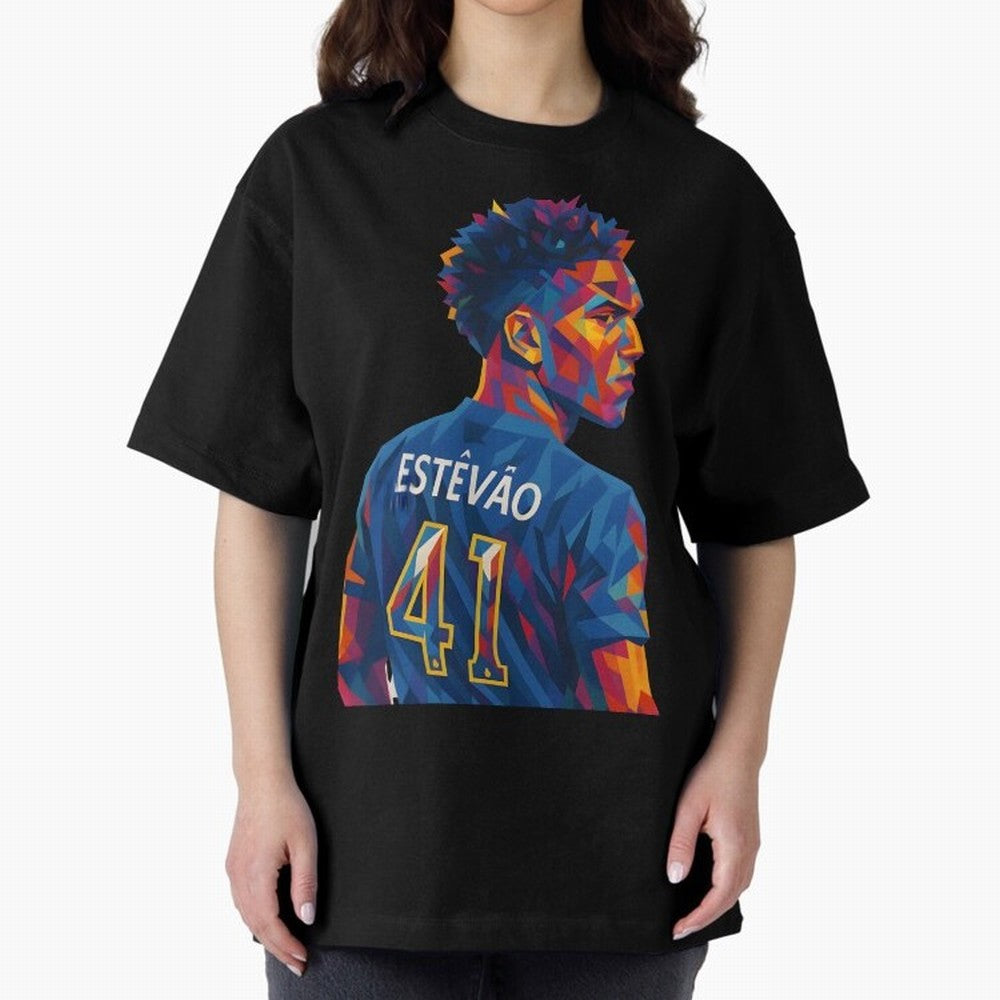 Est¨ºv?o Oversized T-Shirt Show Fan Pride Across Global Football Passion for FIFA World Cup 2026, Centered on Haaland, England, Retro Football Energy, Iconic Rivalries, Trophy Chase Drama and Stadium Atmosphere; Perfect for People Who Love