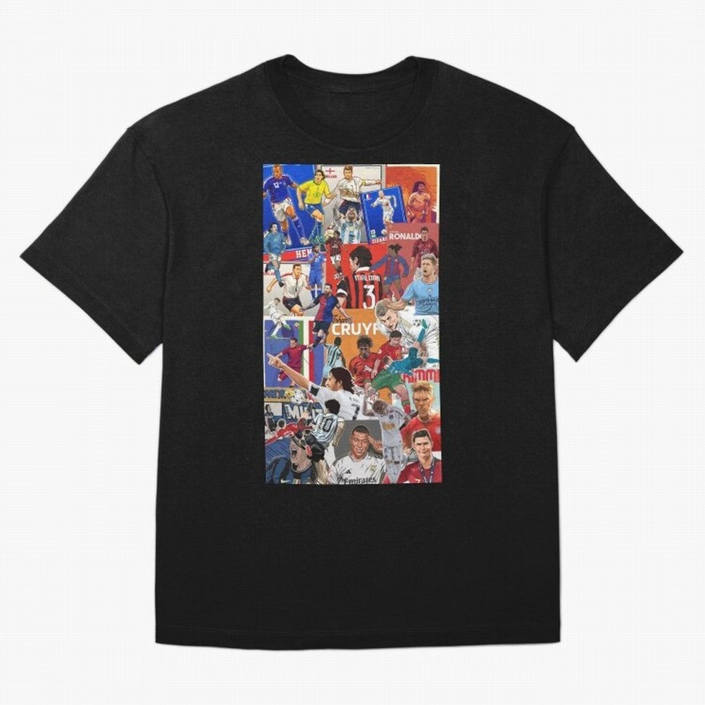 The Greats Oversized T-Shirt Follow the Road to FIFA World Cup 2026 Spirit, Capturing Argentina and Brazil, Messi, Stadium Chants, National Pride, Trophy Dreams and Unforgettable Football Memories; Great for Watch Parties, Sports Bars, Family