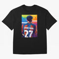 Lamine Yamal Wpap Pop Art Oversized T-Shirt Follow Global Football Passion for FIFA World Cup 2026, Celebrating Haaland and Mbappe, Netherlands, Retro Football Energy, Iconic Rivalries, Trophy Chase Drama and Stadium Atmosphere; Great for Watch
