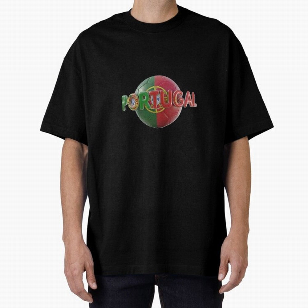 Portugal Soccer World Cup Oversized T-Shirt Follow the Road to FIFA World Cup 2026 USA Canada Mexico Spirit, Celebrating Portugal, Cristiano Ronaldo, Haaland and CR7, Classic Soccer Heritage, Championship Pressure, Fan Loyalty and International