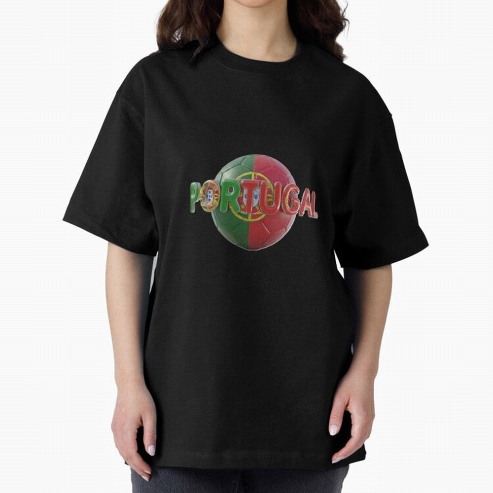 Portugal Soccer World Cup Oversized T-Shirt Follow the Road to FIFA World Cup 2026 USA Canada Mexico Spirit, Celebrating Portugal, Cristiano Ronaldo, Haaland and CR7, Classic Soccer Heritage, Championship Pressure, Fan Loyalty and International