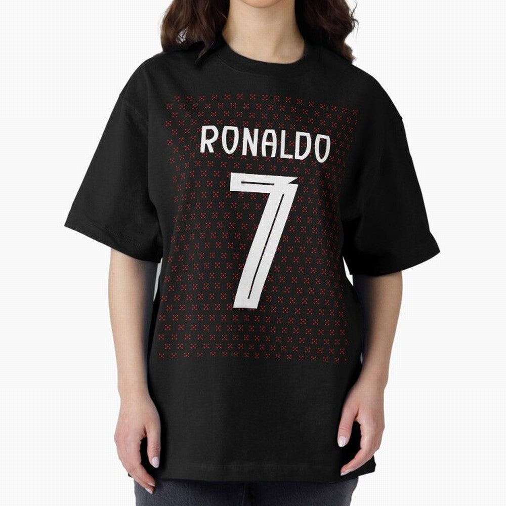 Christiano Ronaldo Portugal Kit 2025 Oversized T-Shirt Upgrade FIFA World Cup 2026 for Fans of Mbappe and England, Bringing Football Festival Excitement, Trophy Ambitions, Country Rivalries and Star Player Buzz; Ideal for Passionate Fans Who Love