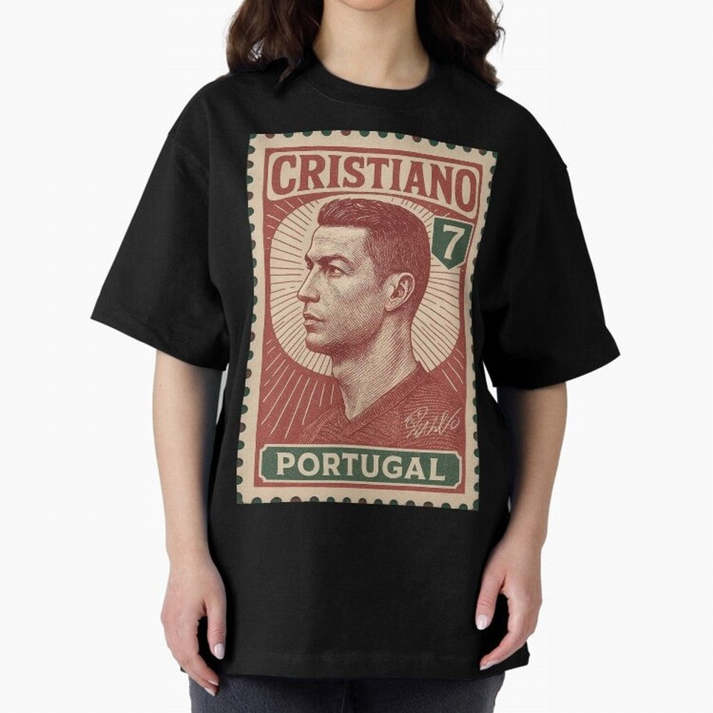 Vintage Portuguese Football Legend No.7 Poster, sticker ¨C Retro Soccer Icon Art for Fans of Manchester, Madrid & Juventus Oversized T-Shirt Celebrate Every Goal in Global Football Passion for FIFA World Cup 2026, Filled with Messi, CR7 and Mbappe,