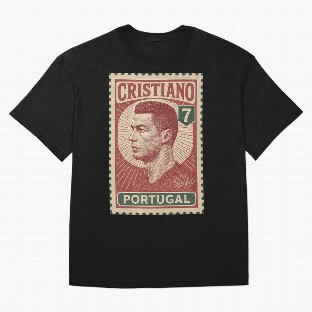 Vintage Portuguese Football Legend No.7 Poster, sticker ¨C Retro Soccer Icon Art for Fans of Manchester, Madrid & Juventus Oversized T-Shirt Celebrate Every Goal in Global Football Passion for FIFA World Cup 2026, Filled with Messi, CR7 and Mbappe,