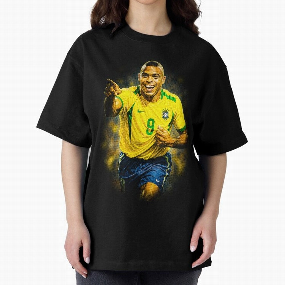 Ronaldo Naz¨¢rio Oversized T-Shirt Capture FIFA World Cup 2026 Group Stage Filled with CR7 and Messi, Argentina and Brazil Energy, Retro Football Energy, Iconic Rivalries, Trophy Chase Drama and Stadium Atmosphere; Perfect for Supporters Who Want