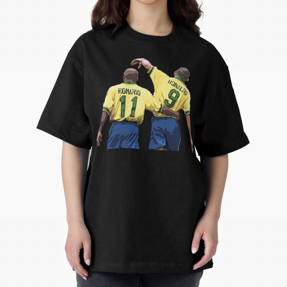 Romario & Ronaldo Oversized T-Shirt Fuel Your Fan Pride for FIFA World Cup 2026 USA Canada Mexico Featuring Mbappe and Neymar, Argentina Energy, Worldwide Fan Energy, Dramatic Goals, Stadium Lights and Championship Celebrations; Ideal for