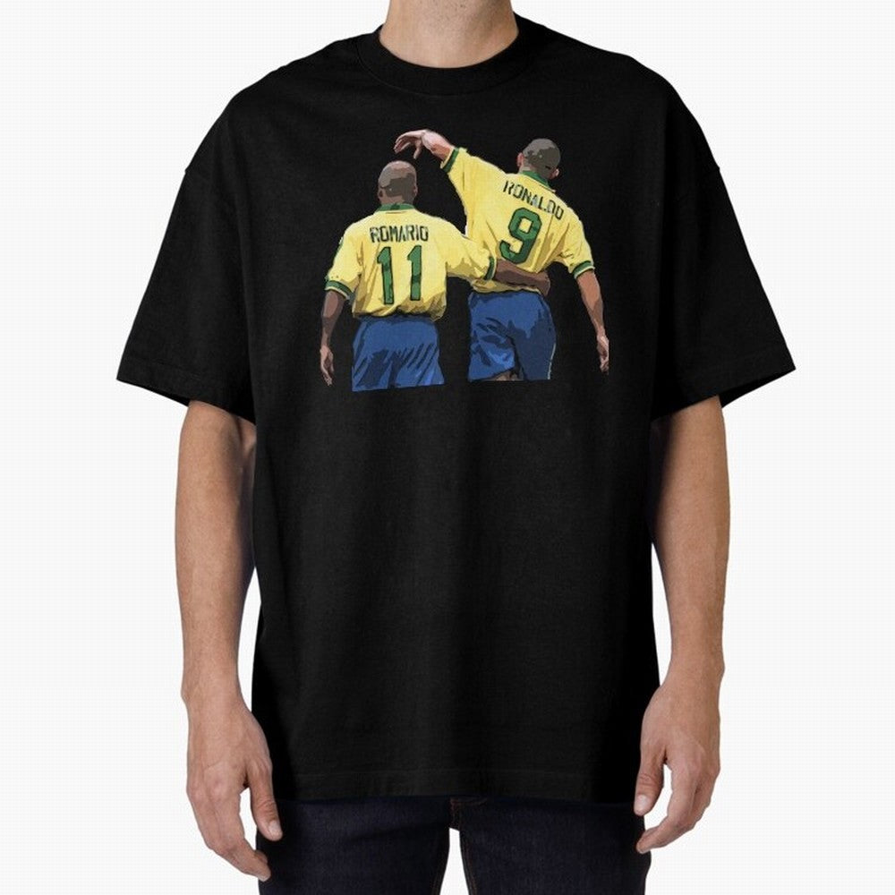 Romario & Ronaldo Oversized T-Shirt Fuel Your Fan Pride for FIFA World Cup 2026 USA Canada Mexico Featuring Mbappe and Neymar, Argentina Energy, Worldwide Fan Energy, Dramatic Goals, Stadium Lights and Championship Celebrations; Ideal for