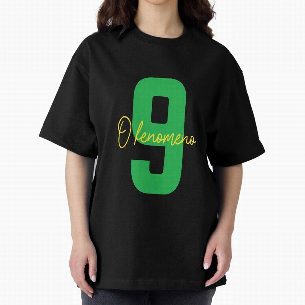 Ronaldo ¡°O Fen?meno¡± 9 Football tshirt Oversized T-Shirt Bring Retro Soccer Energy to Global Football Passion for FIFA World Cup 2026 USA Canada Mexico, Centered on CR7, Brazil, Championship Spirit, Famous Goals, Roaring Crowds and International