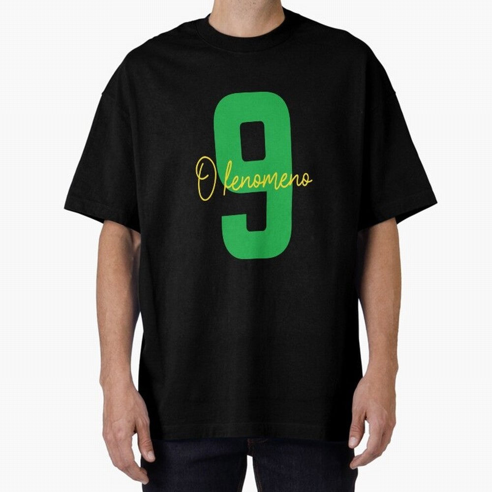 Ronaldo ¡°O Fen?meno¡± 9 Football tshirt Oversized T-Shirt Bring Retro Soccer Energy to Global Football Passion for FIFA World Cup 2026 USA Canada Mexico, Centered on CR7, Brazil, Championship Spirit, Famous Goals, Roaring Crowds and International