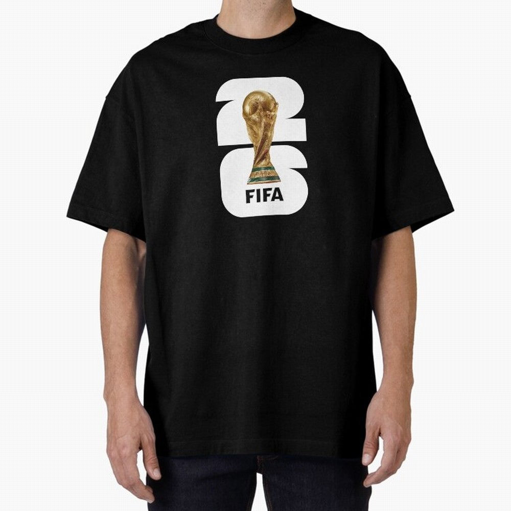 The Biggest Tournament in the World Oversized T-Shirt Stand with Global Football Passion for FIFA World Cup 2026, Built around Messi, CR7 and Mbappe, Brazil, Portugal and Argentina, Supporter Pride, Iconic Celebrations, Legendary Names and Global