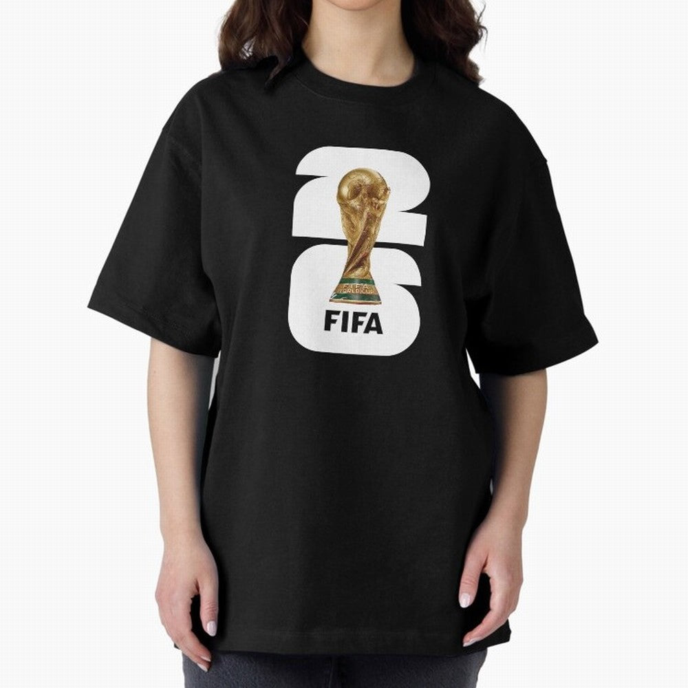 The Biggest Tournament in the World Oversized T-Shirt Stand with Global Football Passion for FIFA World Cup 2026, Built around Messi, CR7 and Mbappe, Brazil, Portugal and Argentina, Supporter Pride, Iconic Celebrations, Legendary Names and Global